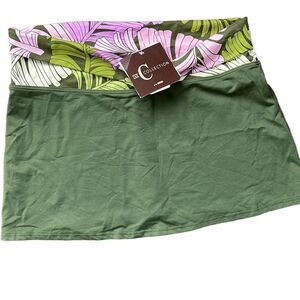 The C Collection By Christina Womens‎ Swimsuit Skirt Stretch Green Size Medium